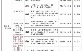 天一大联考2025具体时间安排何时公布？