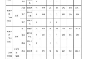 安康学院美术录取分数线是多少？