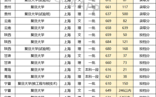 复旦大学美术生录取分数线