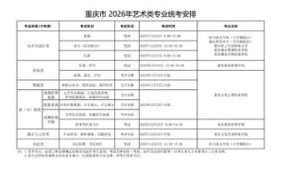 重庆2025艺考何时开始？