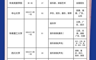 声乐校考哪些学校招生？