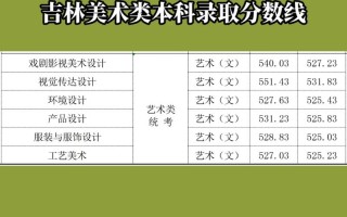 大连美术艺考录取线多少分？