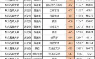东北石油大学美术录取分数线多少？