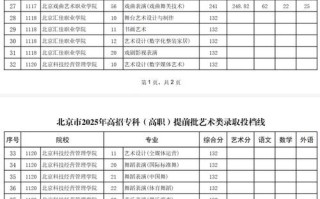 2025年艺考专科录取