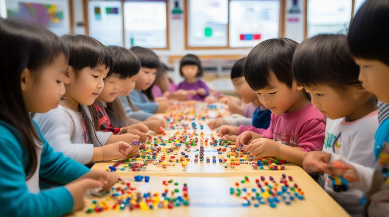 串珠科普小班，小班科学串珠子-图1