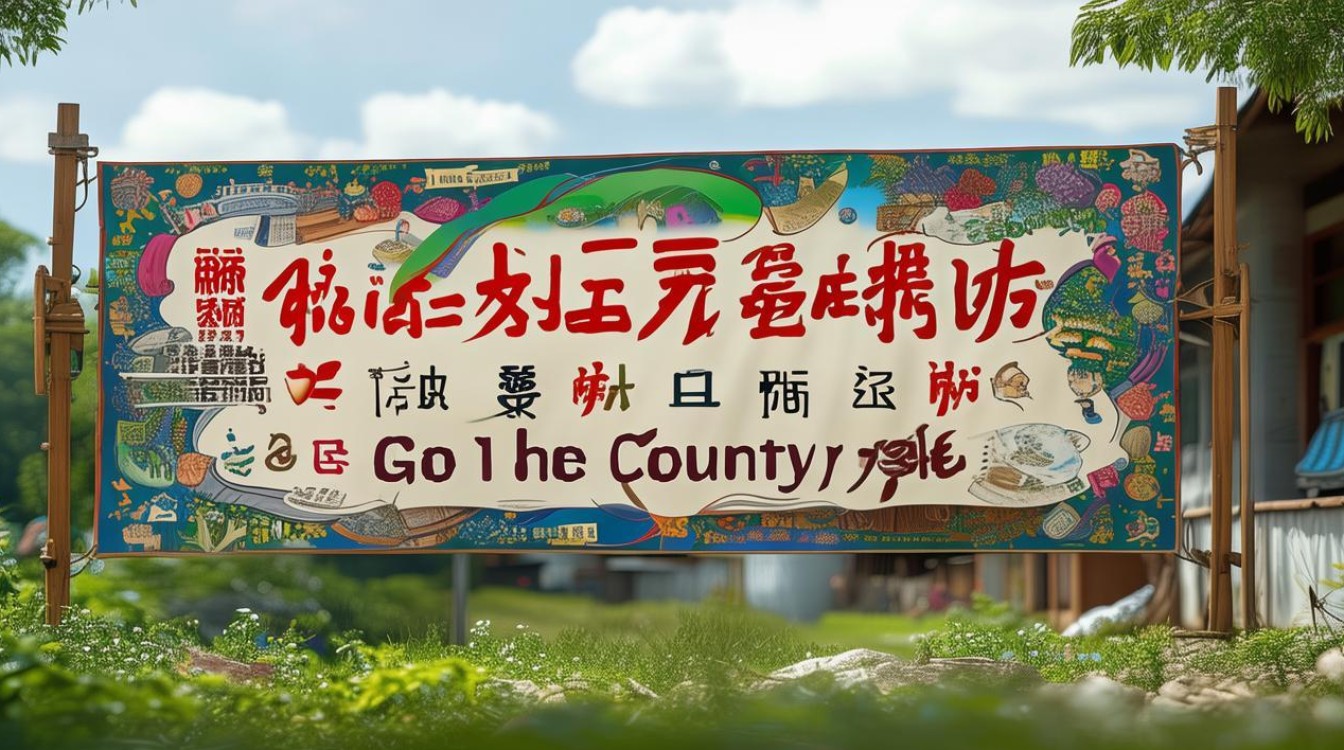 科普文化下乡横幅，科普下乡宣传标语-图1