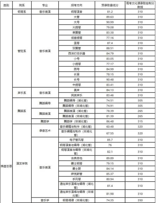 武汉音乐学院舞蹈分数线是多少？-第1张图片-泰美艺术培训