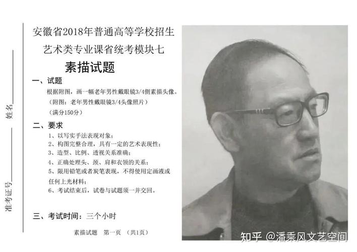 安徽美术联考素描高分试卷-第3张图片-泰美艺术培训