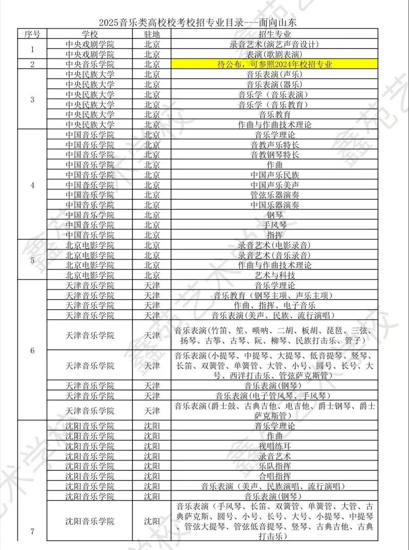 2025年新增音乐学院有哪些？-第1张图片-泰美艺术培训
