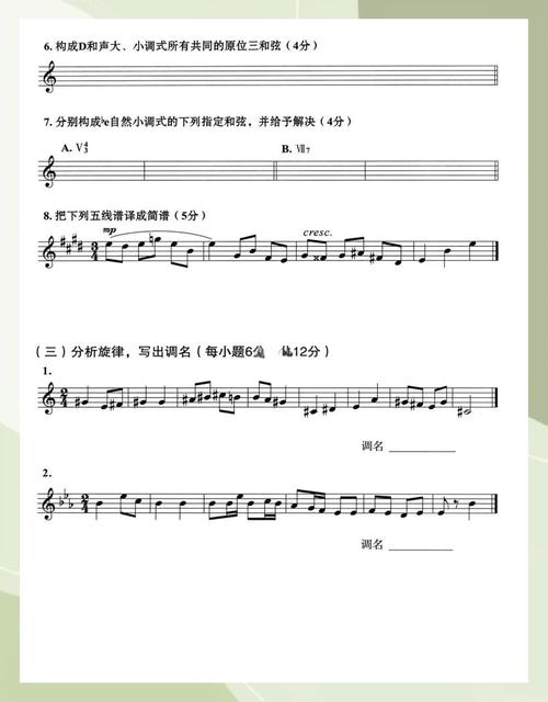 江西音乐高考联考乐理卷考什么？-第3张图片-泰美艺术培训