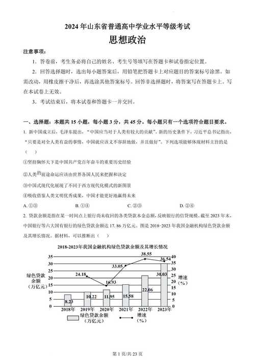 山东新高考5月联考政治有何新动向？-第1张图片-泰美艺术培训
