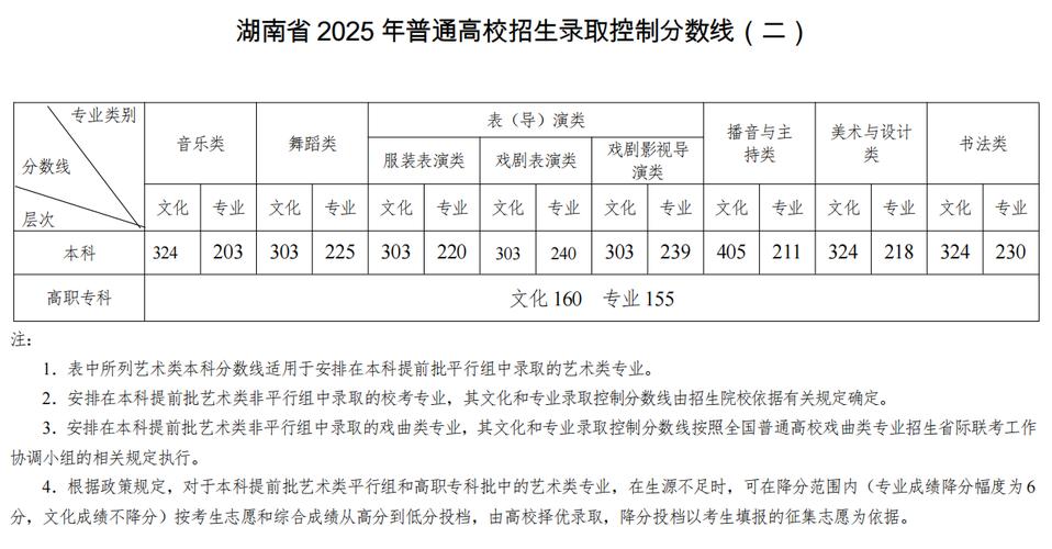 2025湖南音乐分数线是多少？-第2张图片-泰美艺术培训