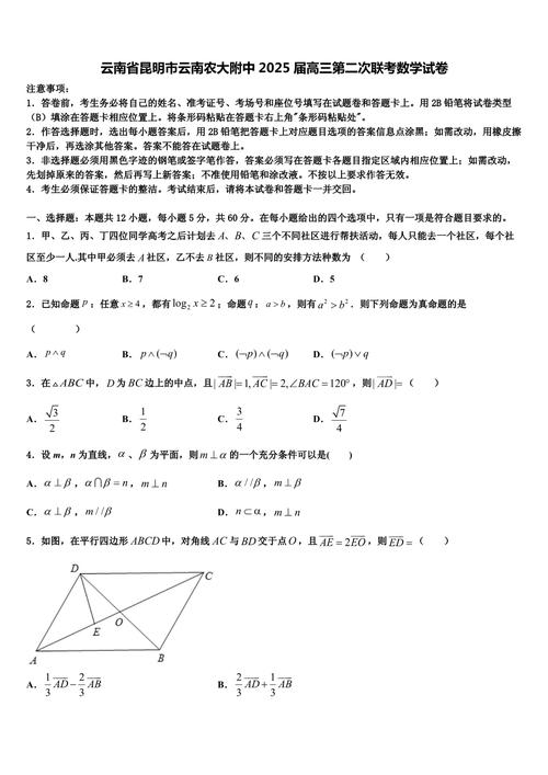 2025届高三大联考二-第1张图片-泰美艺术培训