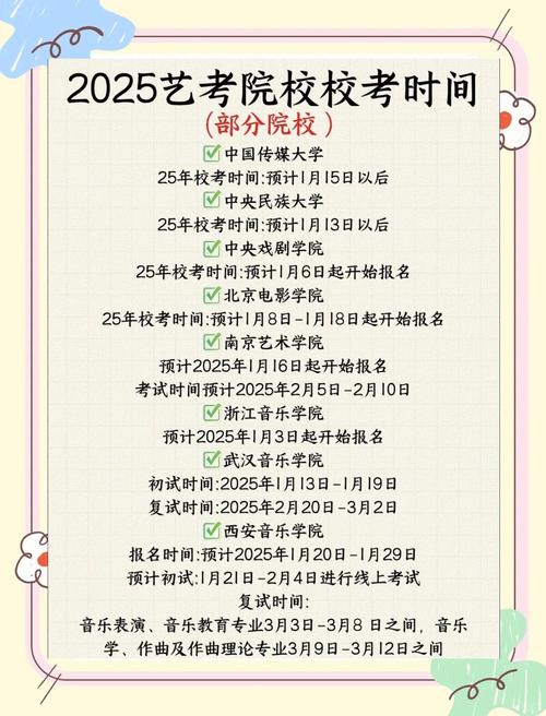 2025年艺考时间是什么时候？-第3张图片-泰美艺术培训