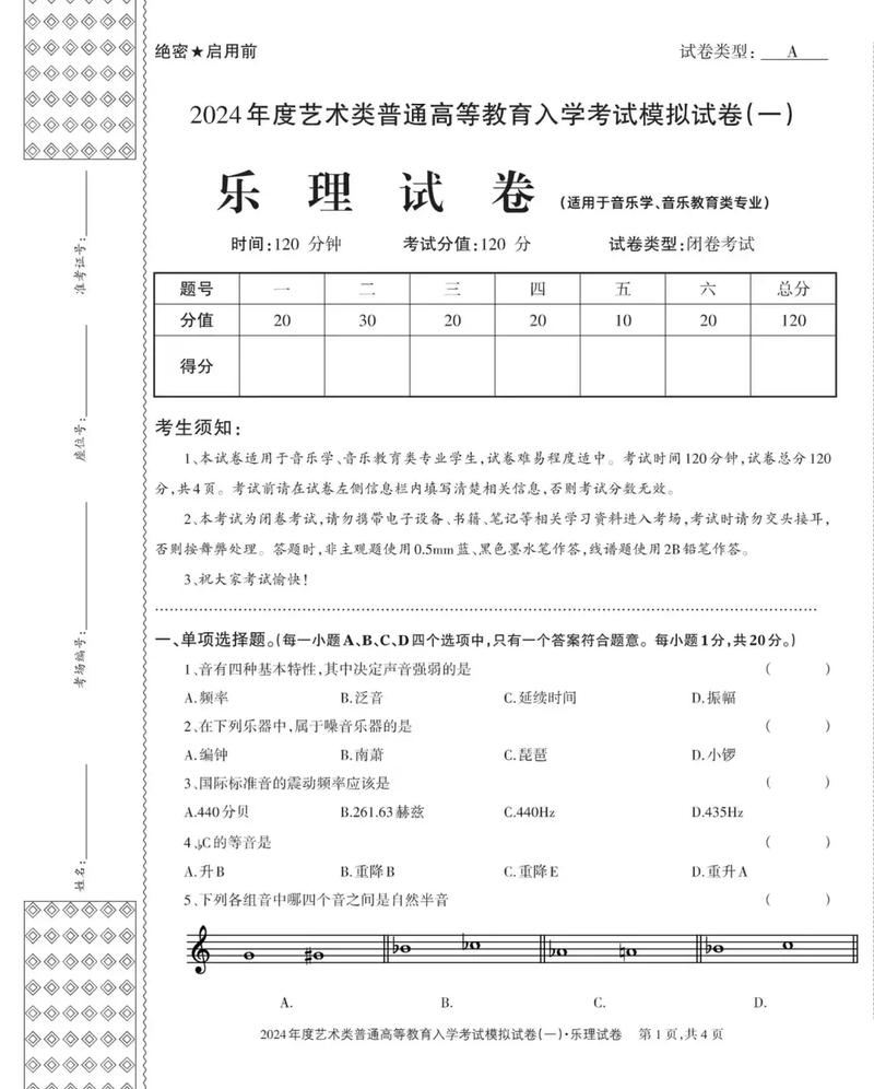 江西省舞蹈联考乐理试卷考什么？-第2张图片-泰美艺术培训