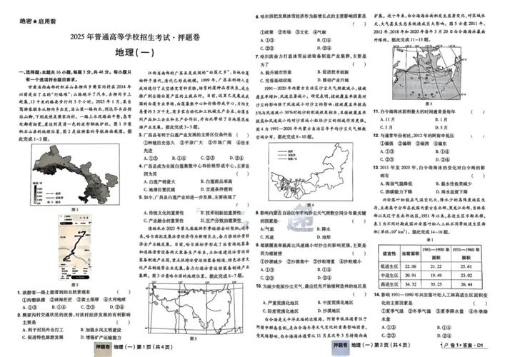天府大联考2025地理考什么重点？-第1张图片-泰美艺术培训