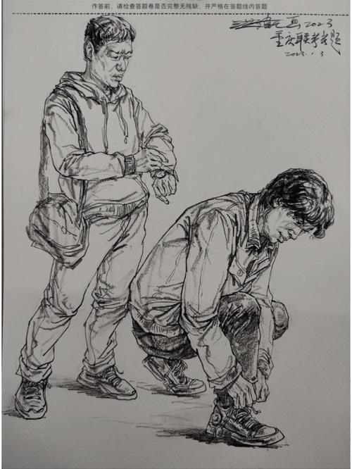 2025年重庆联考速写，考题难不难？真题长啥样？-第2张图片-泰美艺术培训