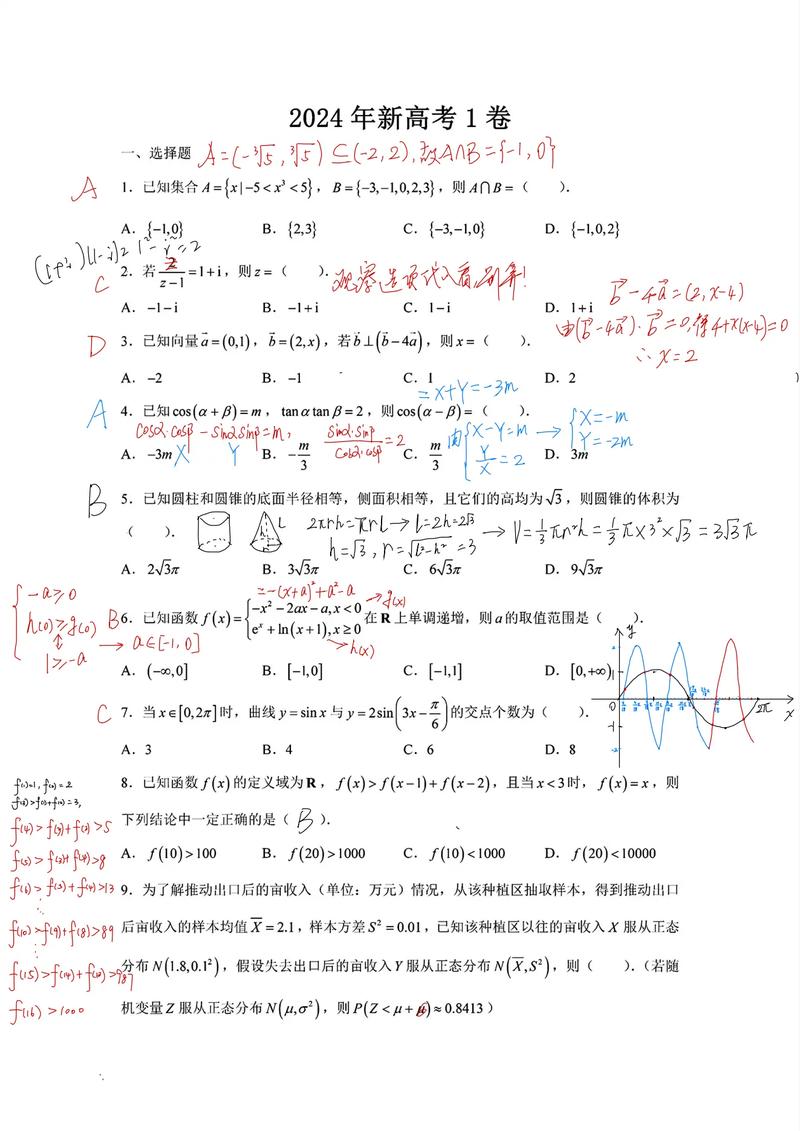 全国大联考文科数学试卷-第2张图片-泰美艺术培训