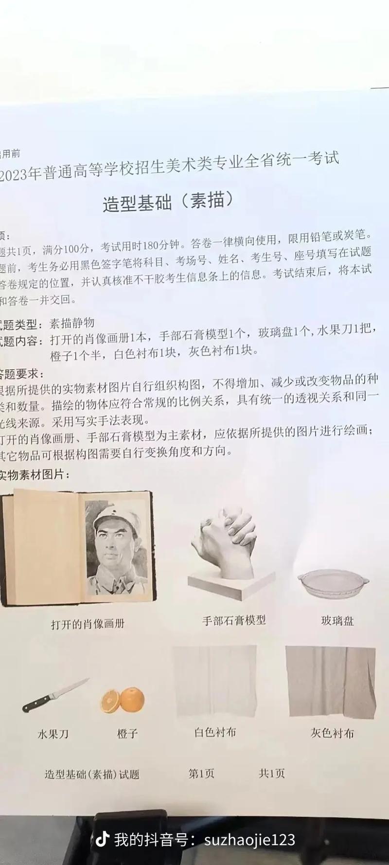 山东美术联考考题及作品-第1张图片-泰美艺术培训