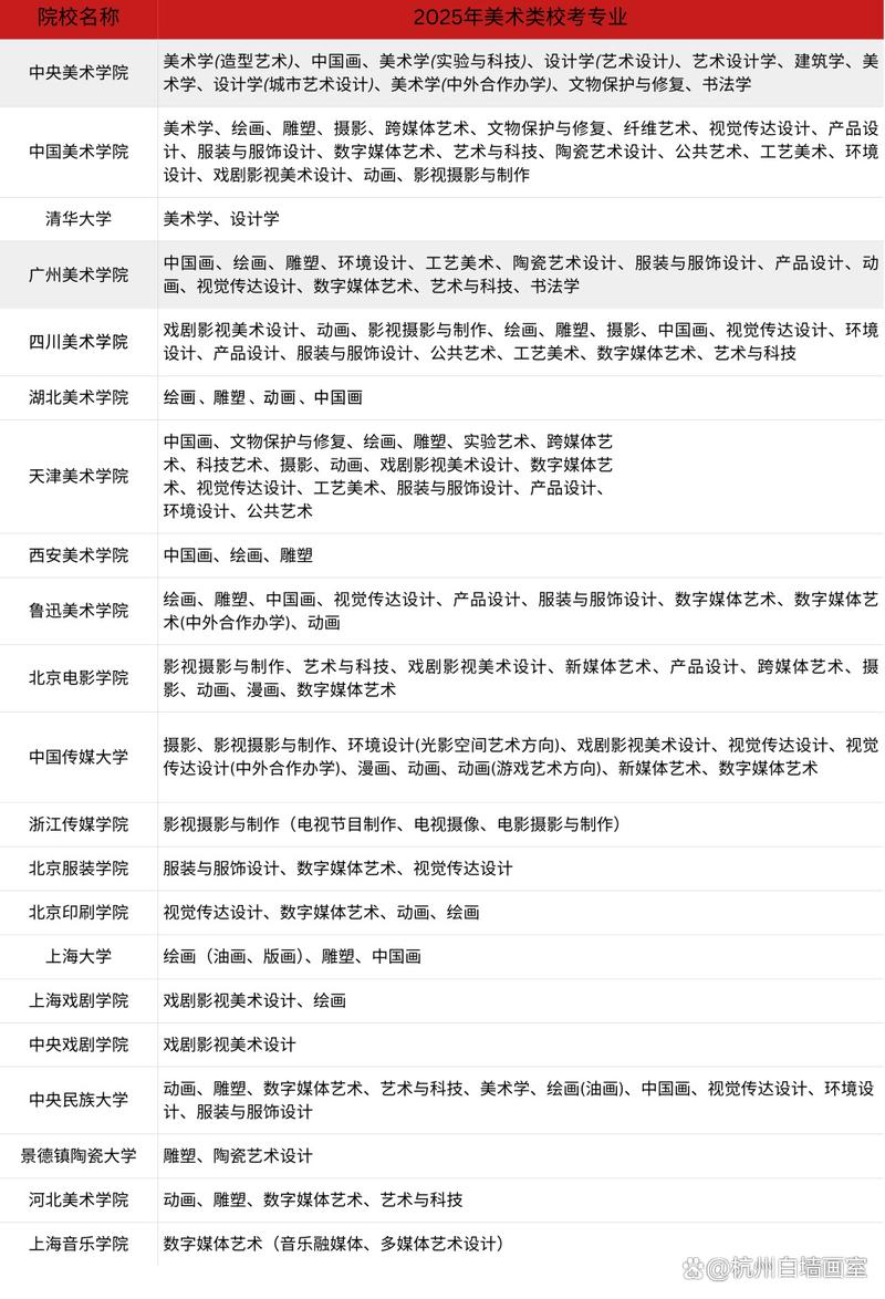 2025哪些学校招美术校考考生?-第1张图片-泰美艺术培训 2025哪些学校招美术校考考生?-第1张图片-泰美艺术培训