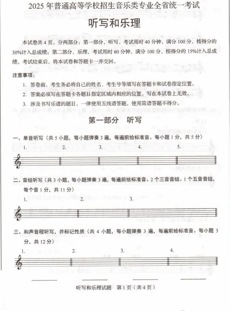 2025音乐省统考曲子有哪些?-第2张图片-泰美艺术培训 2025音乐省统考曲子有哪些?-第2张图片-泰美艺术培训