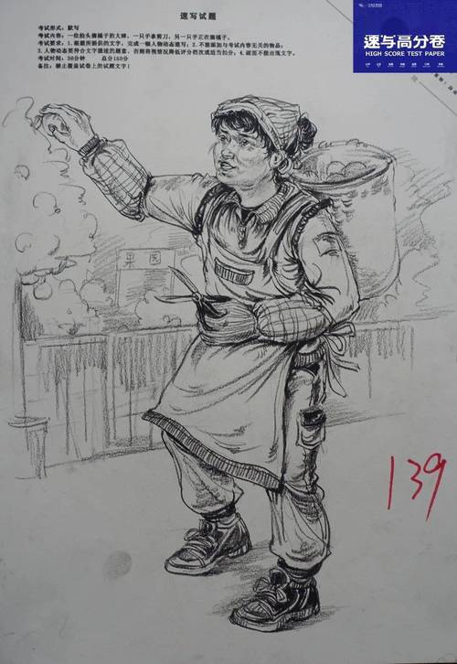 江西联考速写历届高分卷-第2张图片-泰美艺术培训